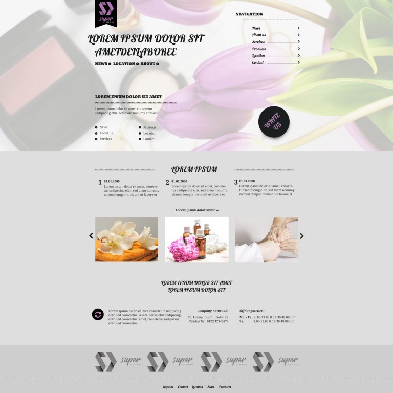 Classy SPA and Massages PSD Template