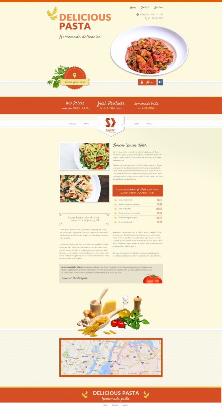 Italian food Restaurant HTML Template