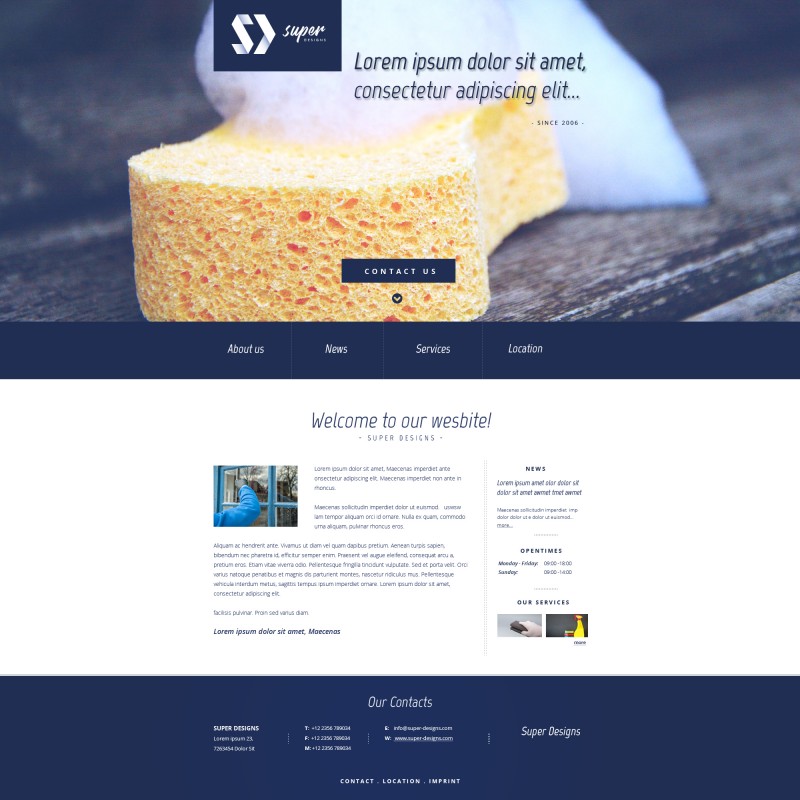 Cleaning Service PSD Template