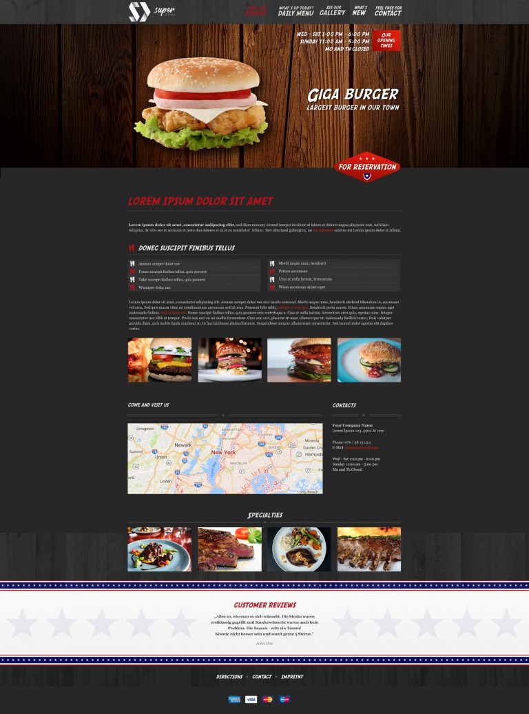 Giga Burger PSD Template