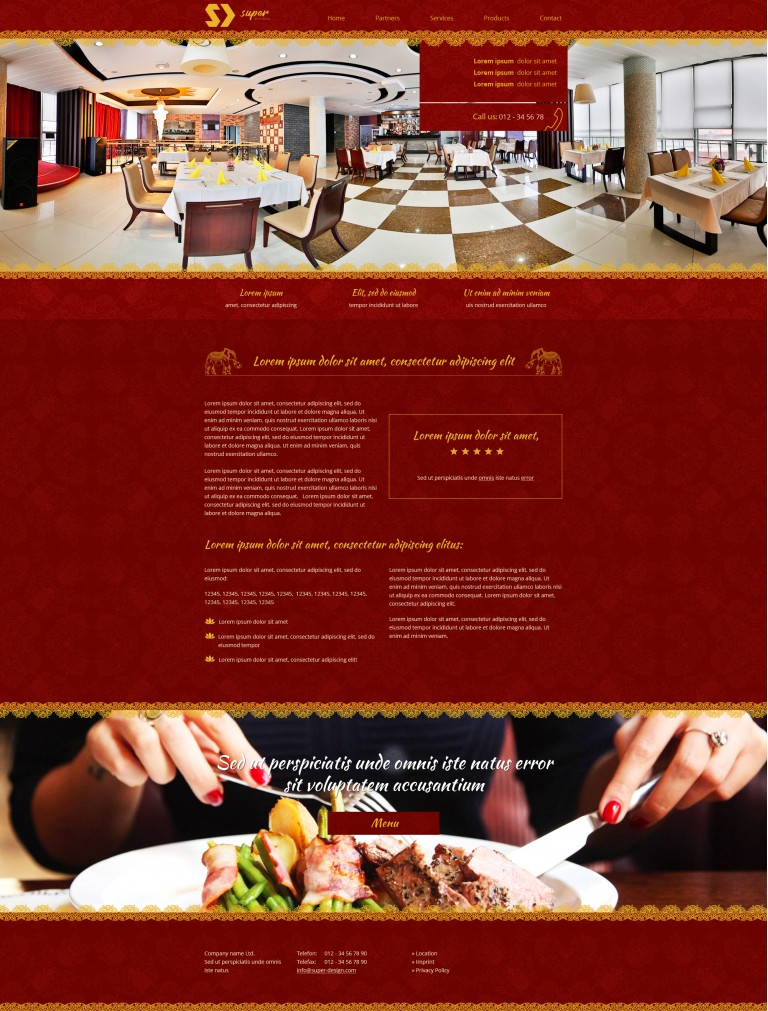 Luxury 360 Restaurant PSD Template