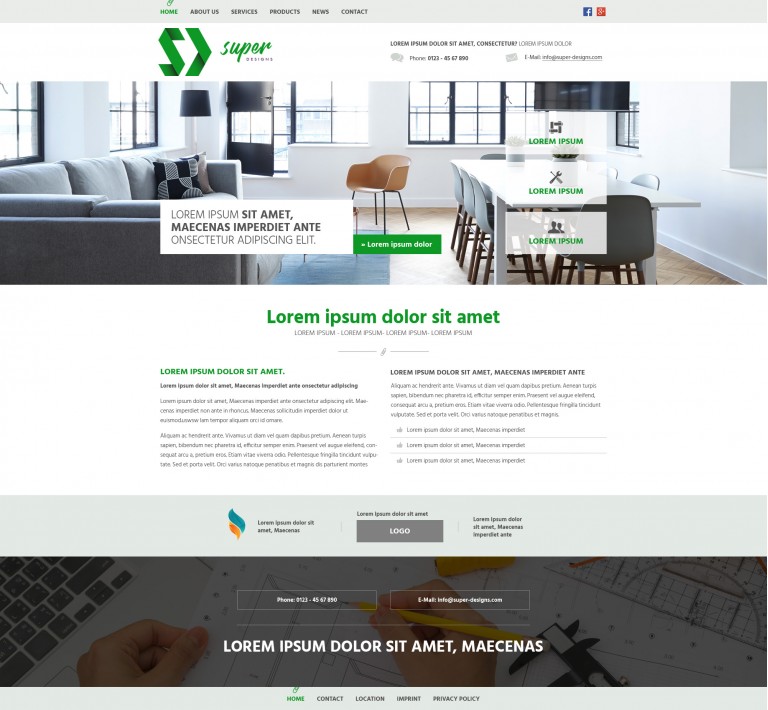 Green business HTML Template 