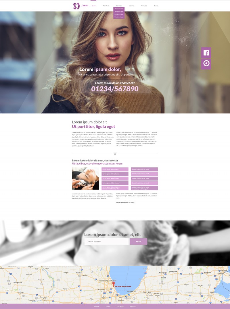 Pretty Woman Hair & Makeup PSD Template