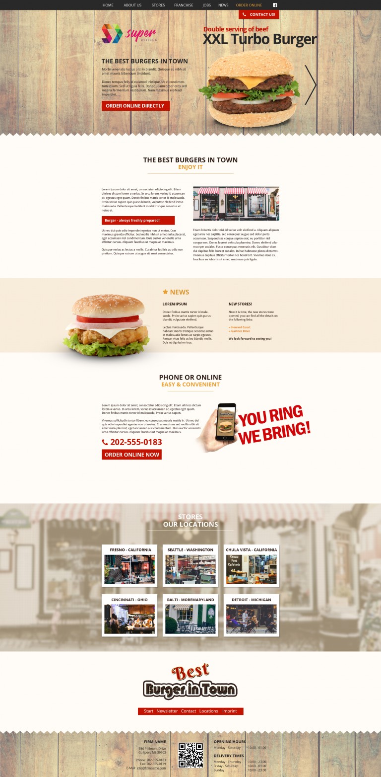 XXL Turbo Burger HTML Template 