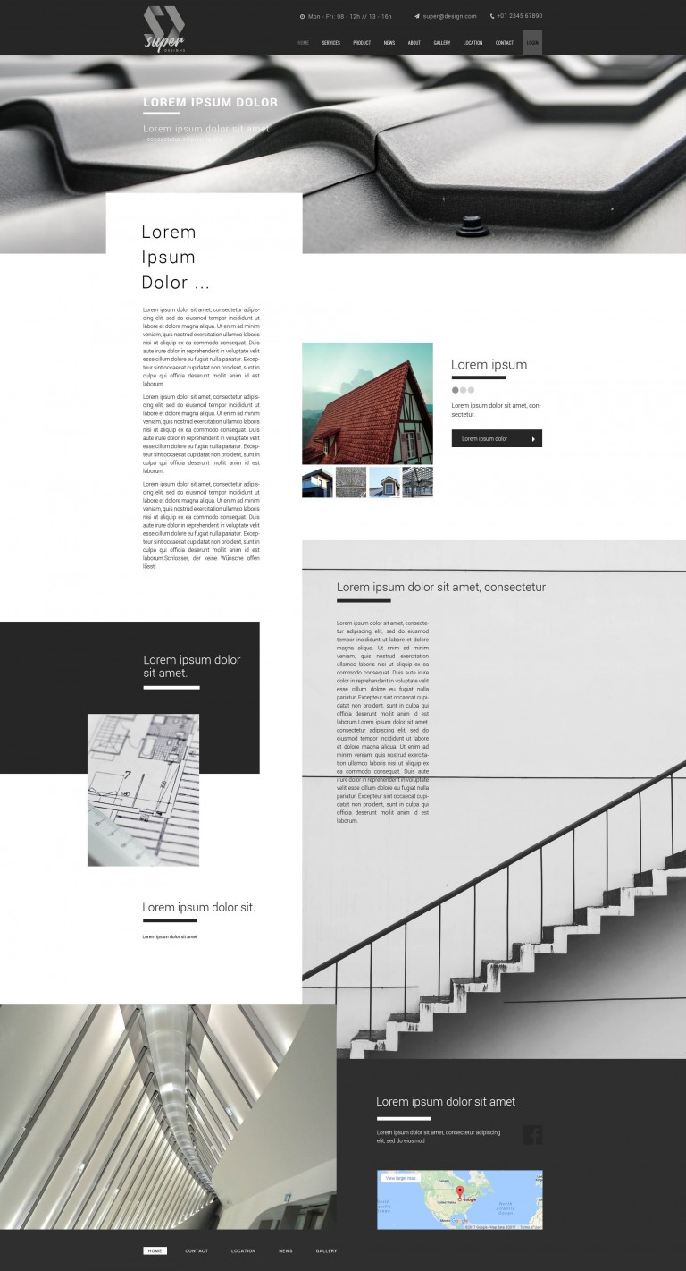 Roof Building PSD Template