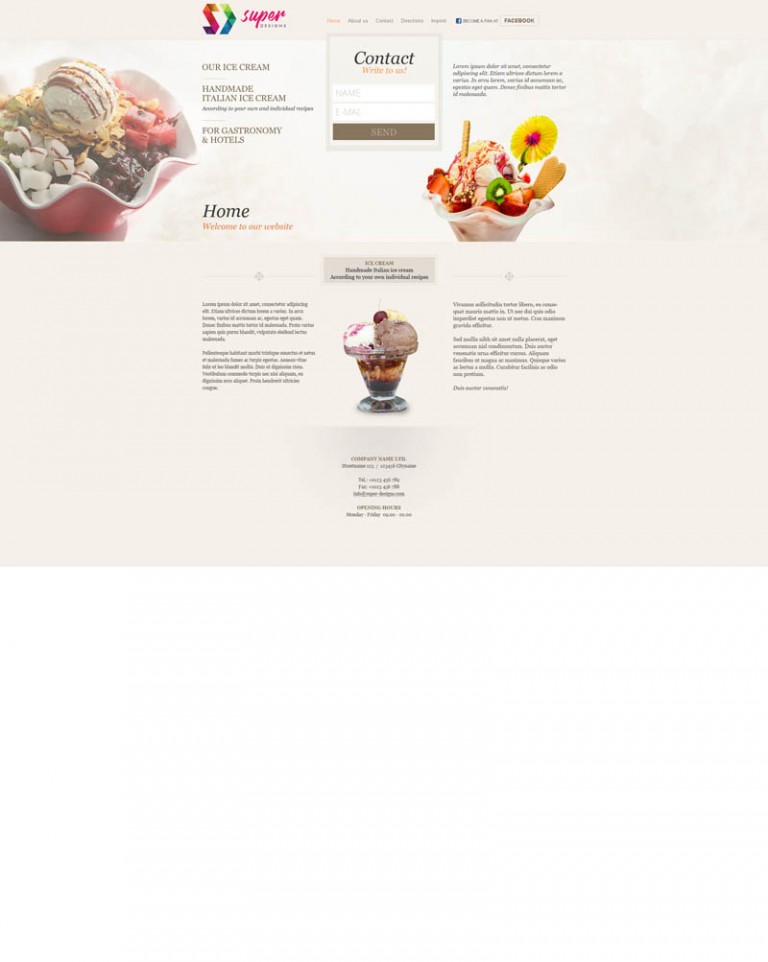 Sundae PSD template 