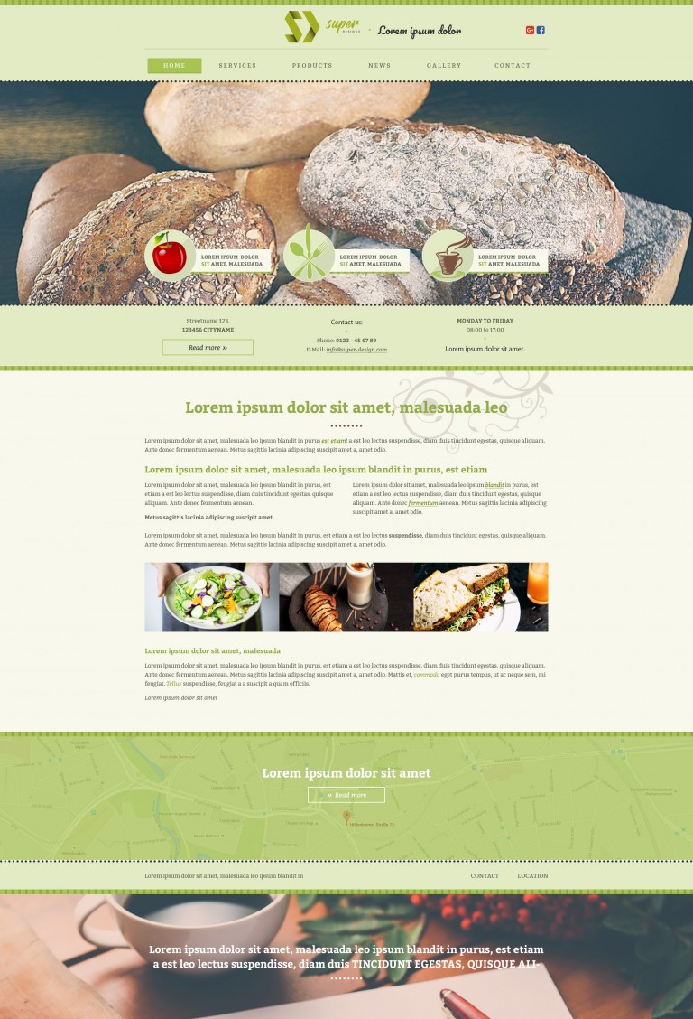 Bakery PSD Тemplate 