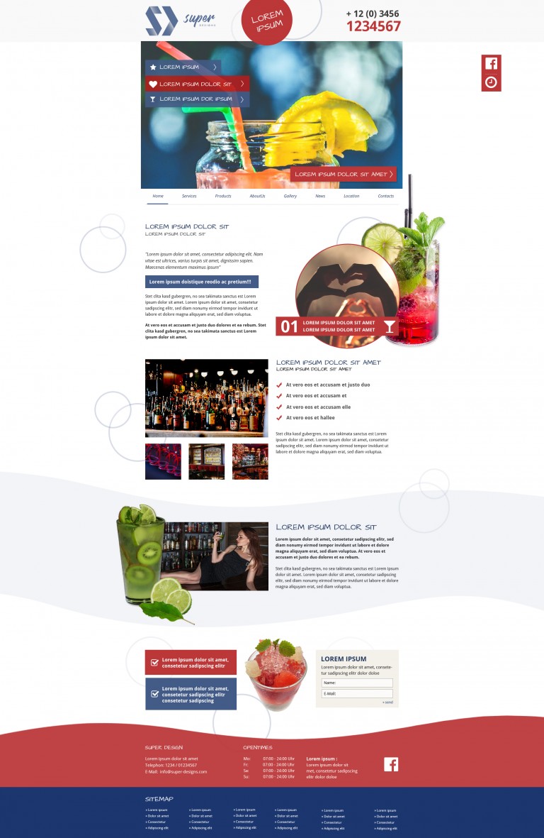 Fresh Food & Drinks PSD Template