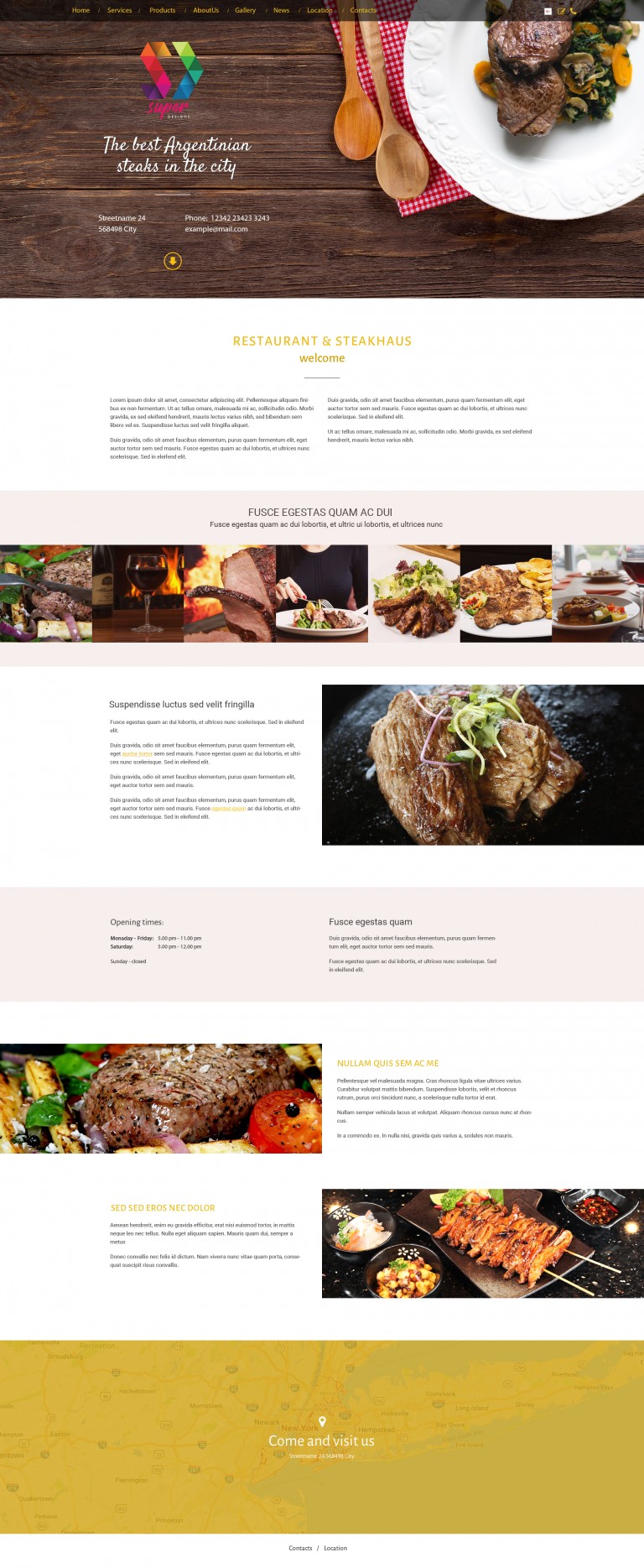 Steakhouse Restaurant HTML Template 