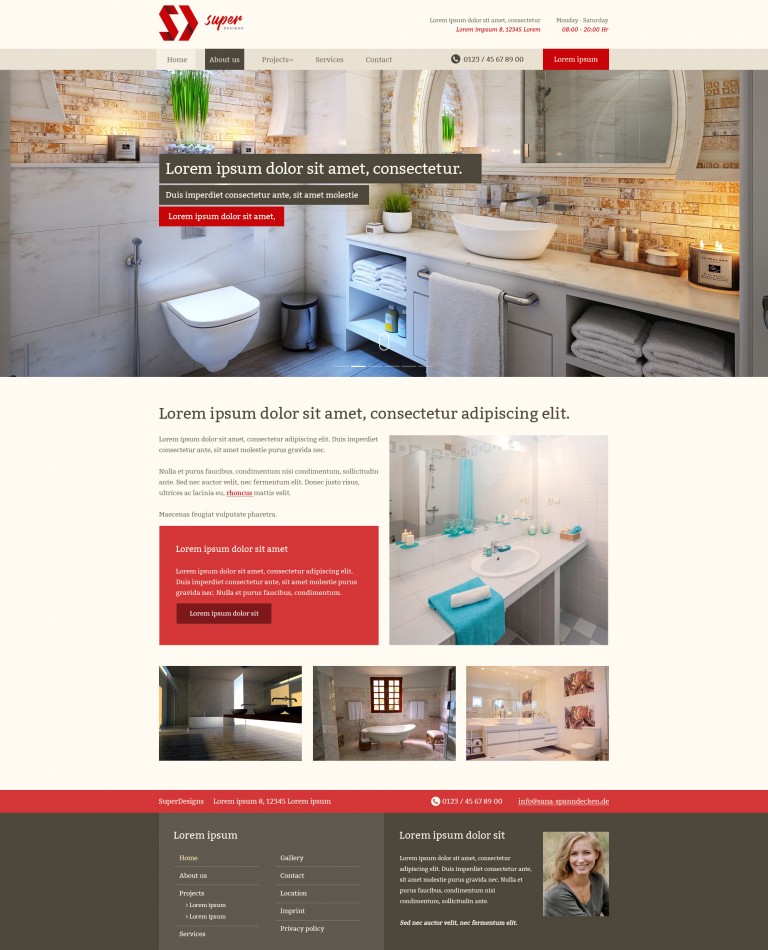 Bathrooms / Sanitary Wares PSD Template