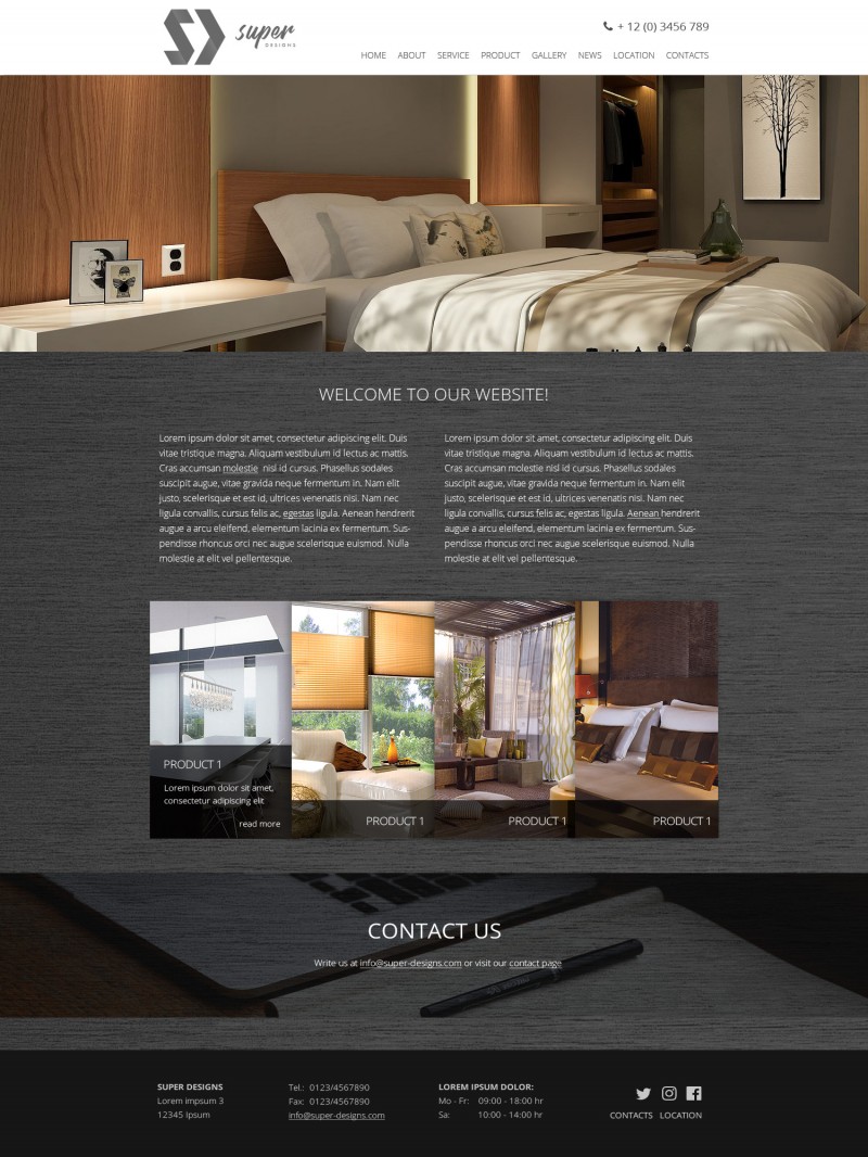 Interior Home Furniture HTML Template