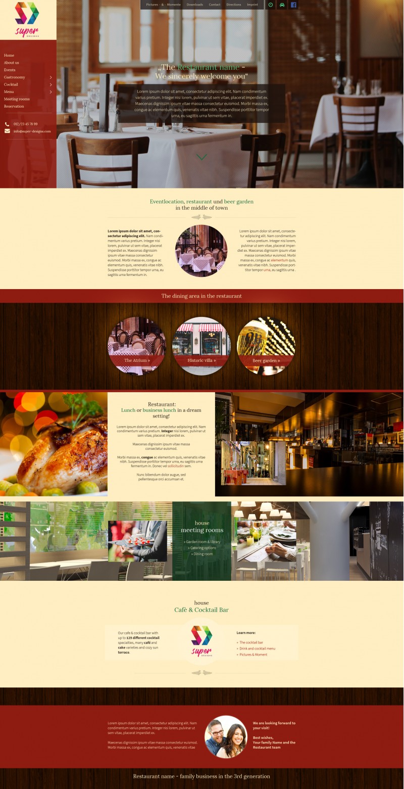 Classic Restaurant PSD Template