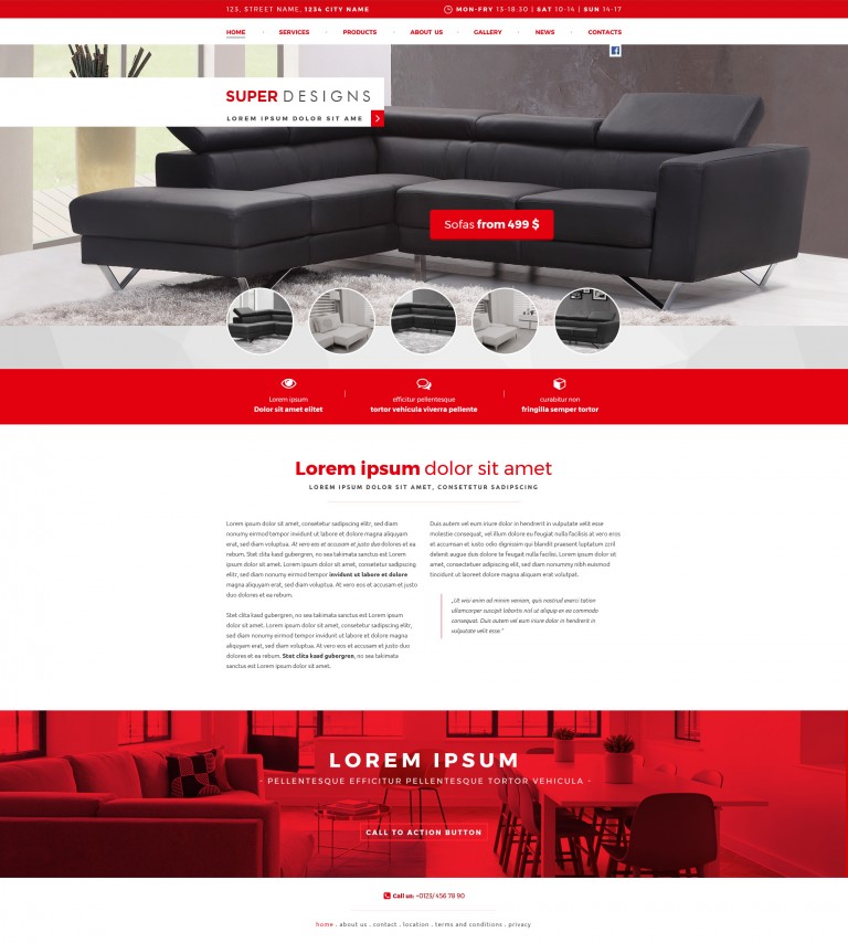 Red Dragon Furniture HTML Template 