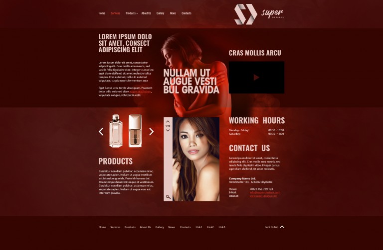 Hair Salon Hair & Makeup PSD Template