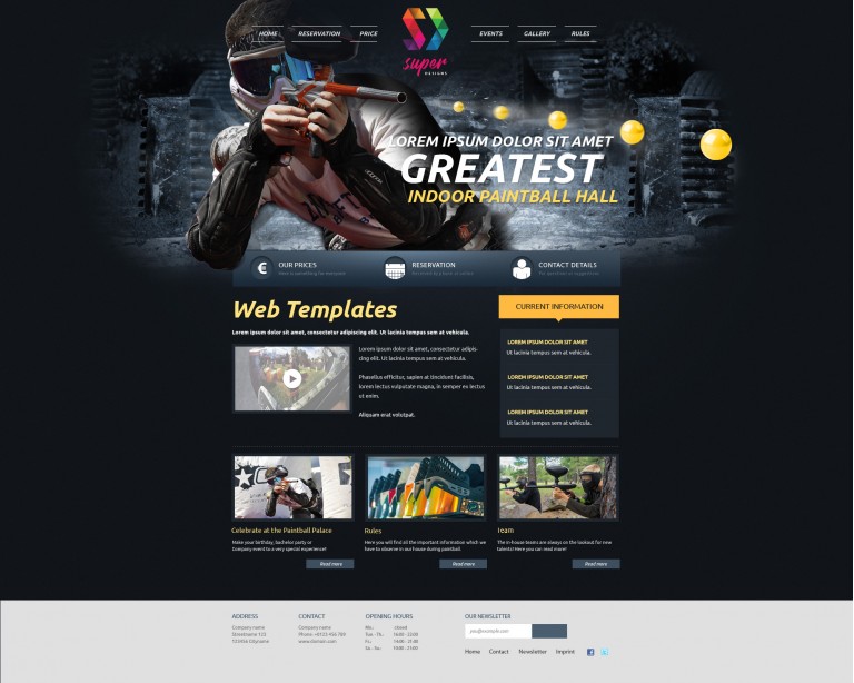 Paintball Modern HTML Template