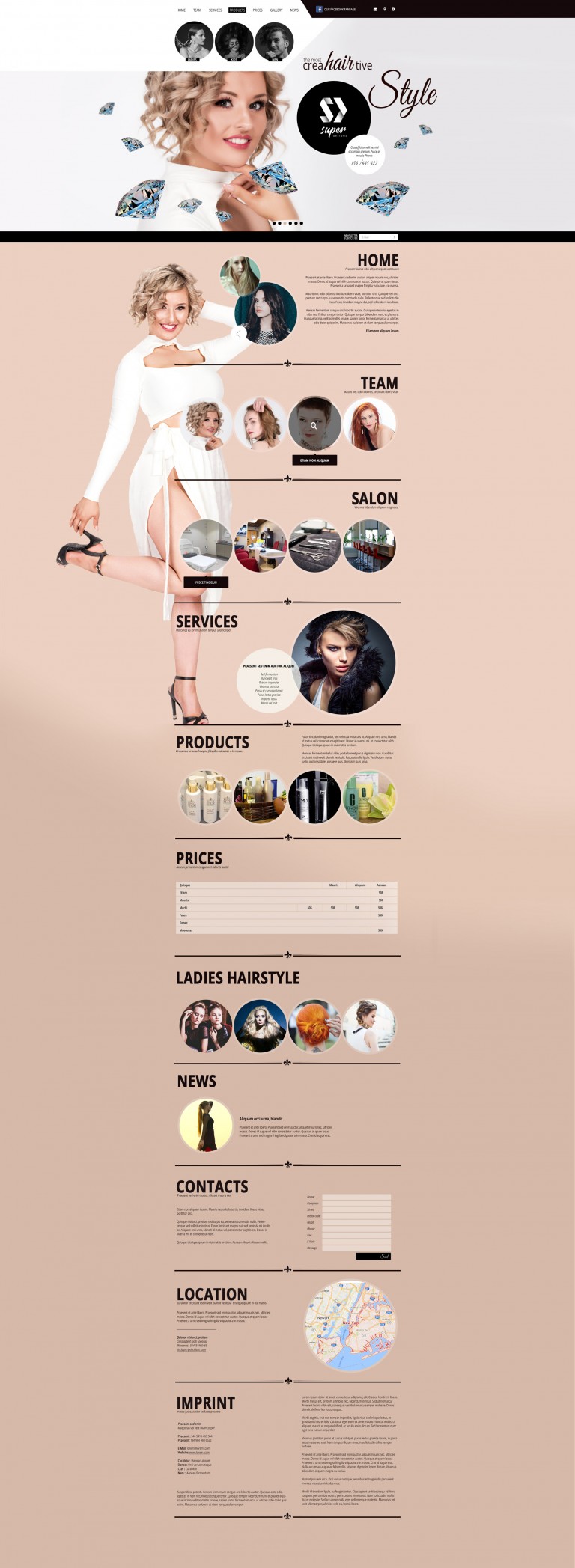 Creative HAIR & MAKEUP HTML Template