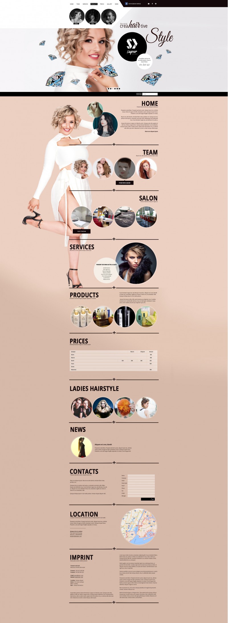 Creative HAIR & MAKEUP HTML Template