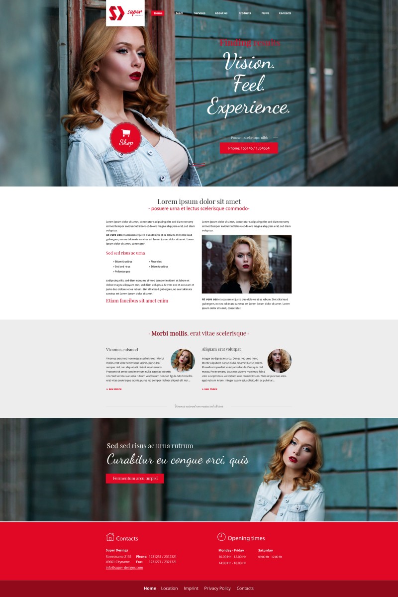 Impressive Hair & Makeup PSD Template