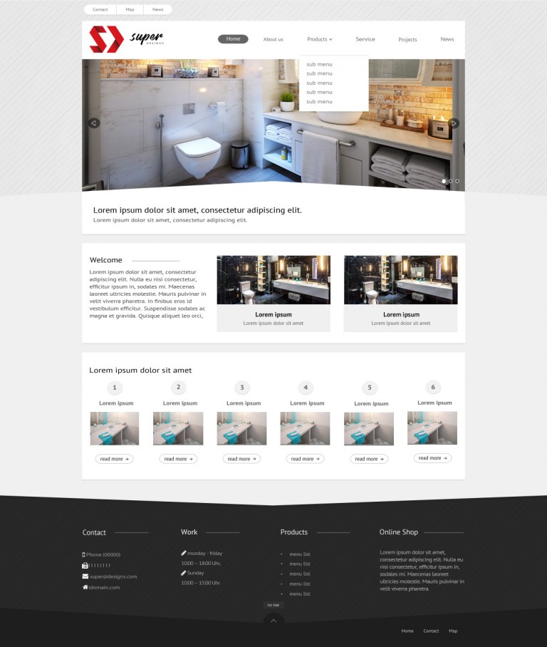 Stylish Sanitary Wares PSD Template