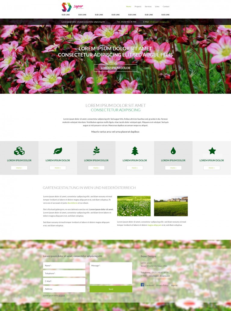 Flower Garden PSD Template