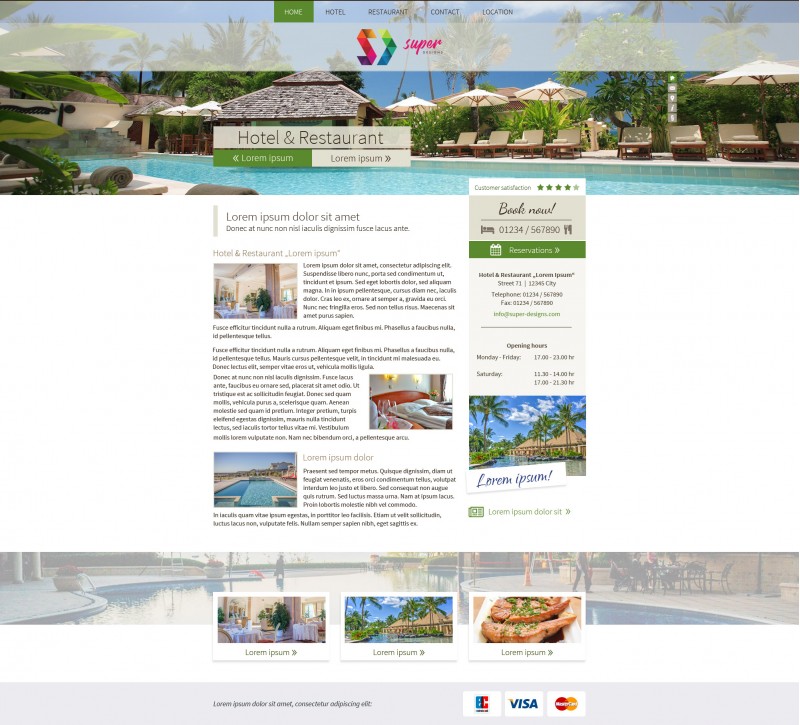 Paradise Resort PSD Template