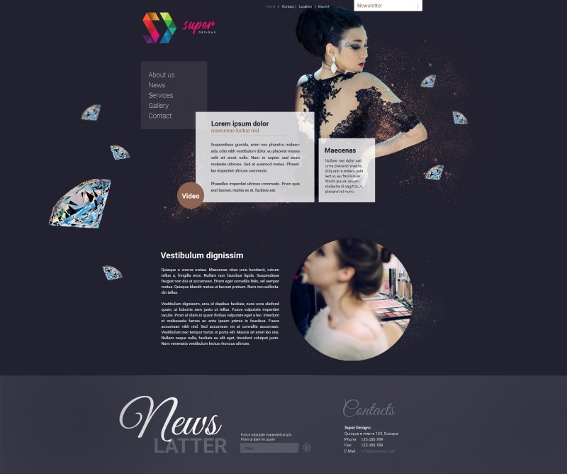 Glamorous HAIR & MAKEUP HTML Template