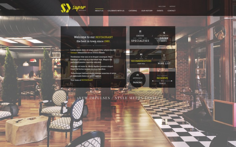 New Impulses RESTAURANT PSD template