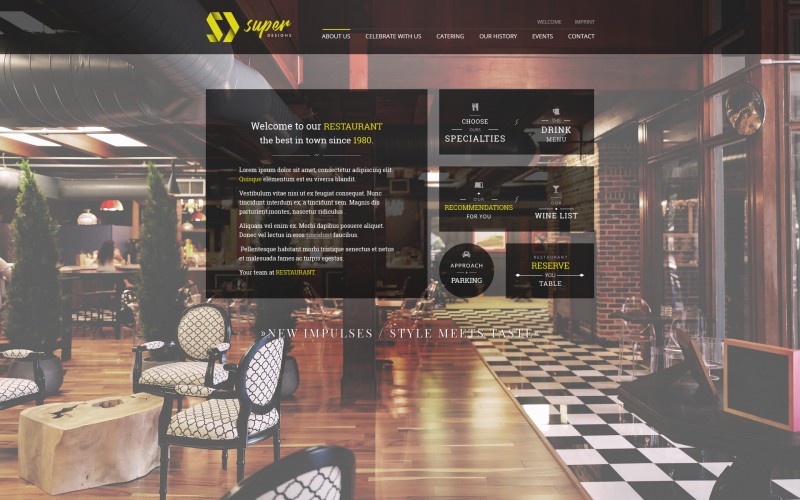 New Impulses RESTAURANT HTML Template