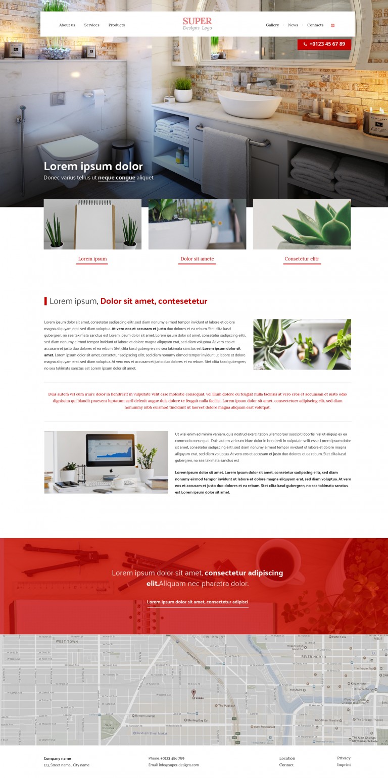 Lora baths PSD template