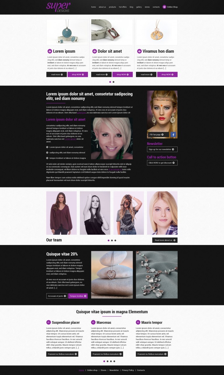 Steel heart Jewelery HTML Template