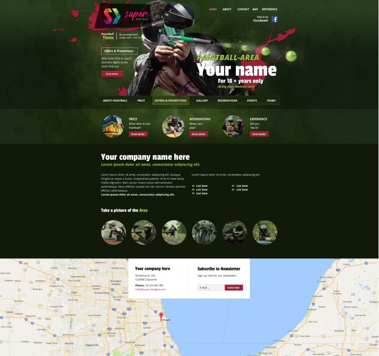 Paintball Aggressive PSD Template