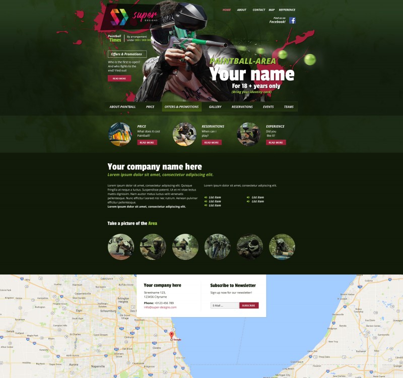 Paintball Aggressive HTML Template