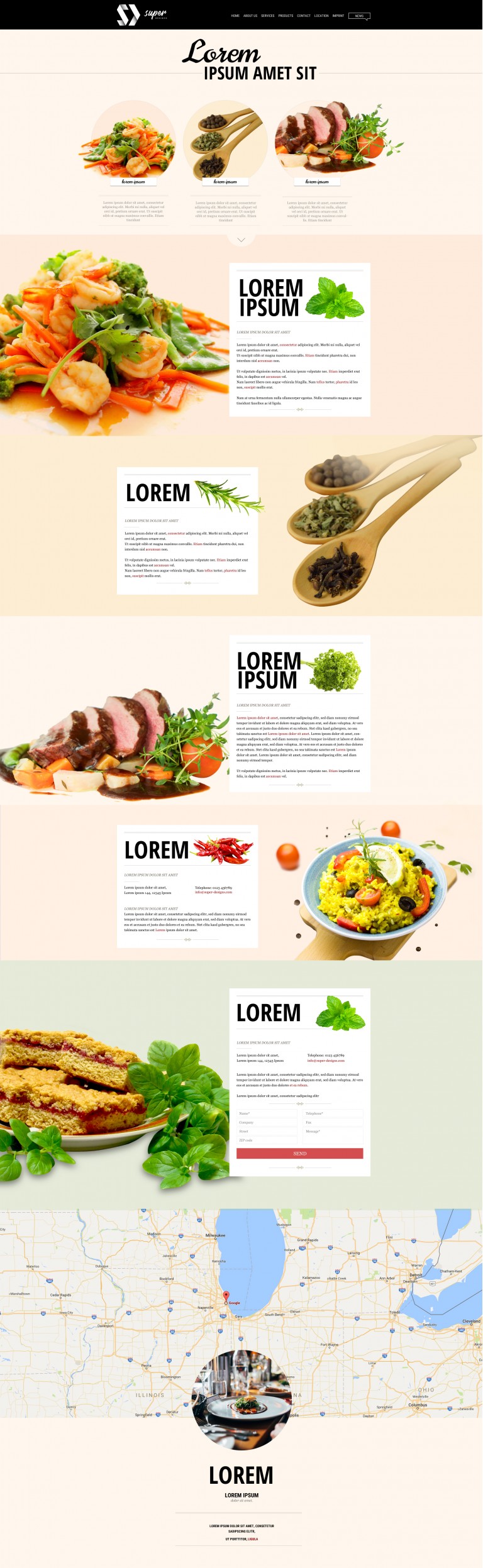 Mint FOOD & DRINKS PSD Template