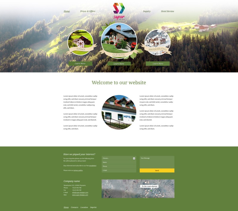 Mountain Rest House PSD Template