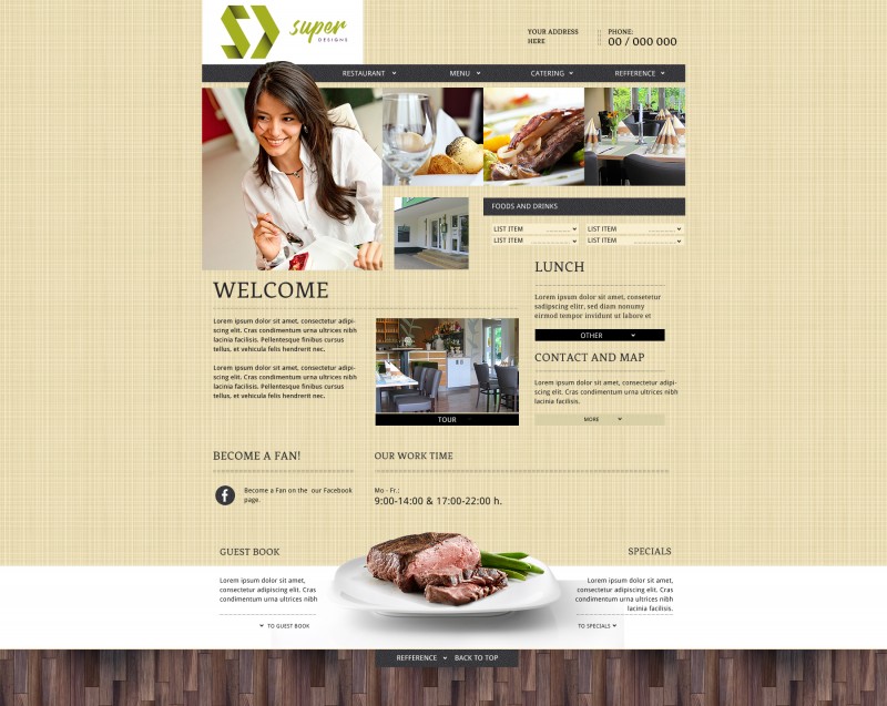 Delight Restaurant PSD Template