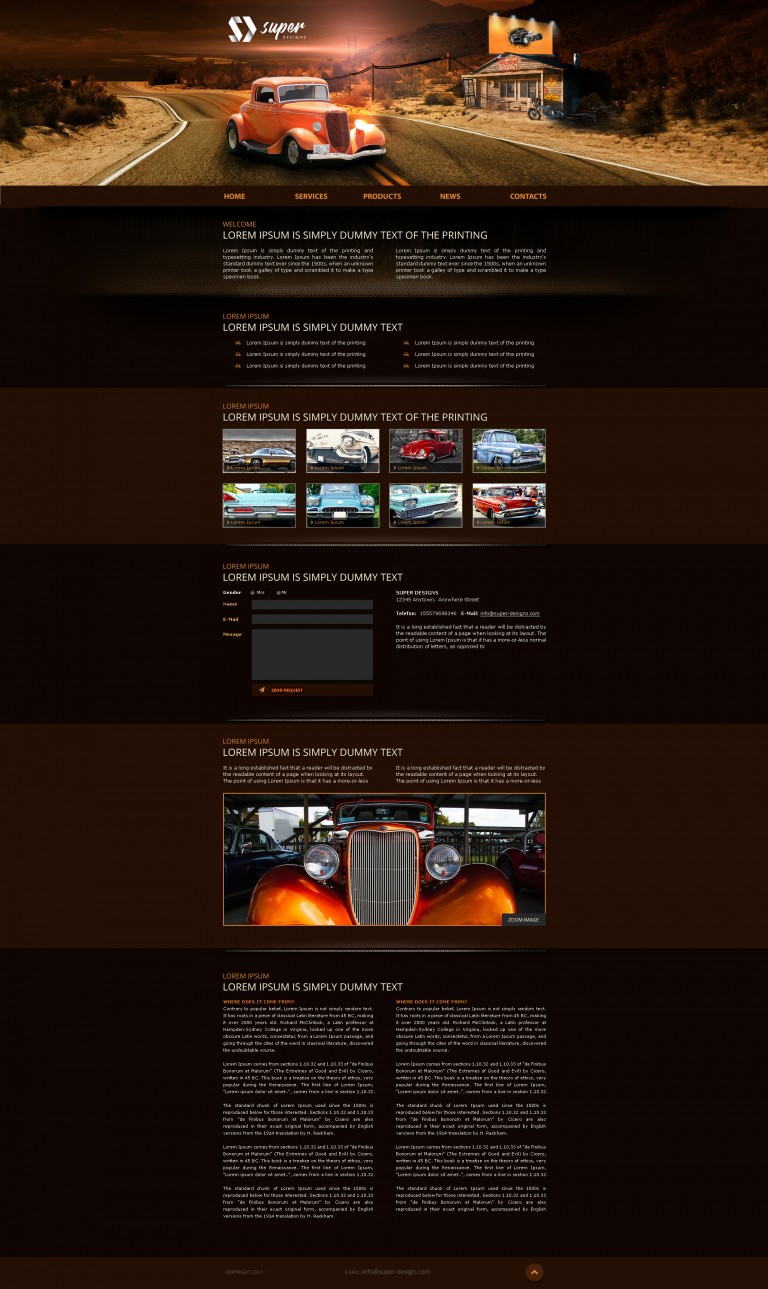 Retro Auto HTML template