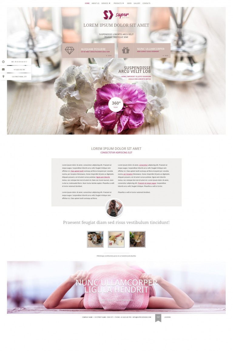 Silver flower Jewlery PSD template