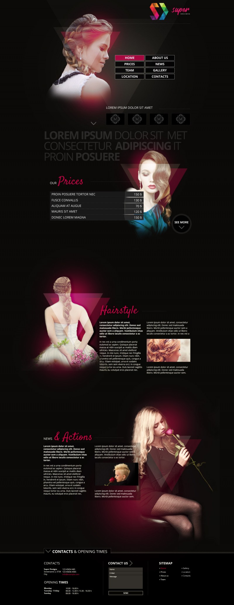 Fantastic Hair & Makeup PSD template 