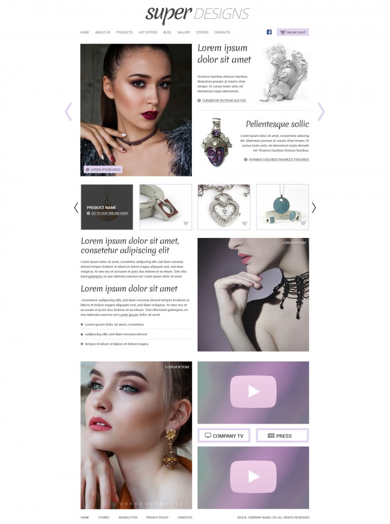 My silver Jewelery PSD template