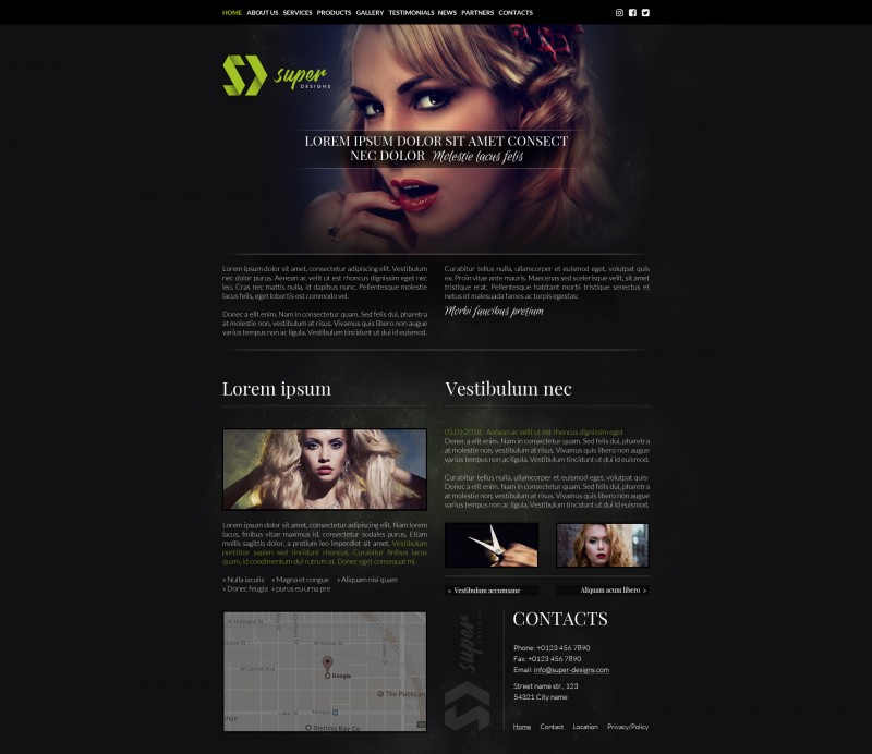 Coiffure Hair & Makeup HTML template