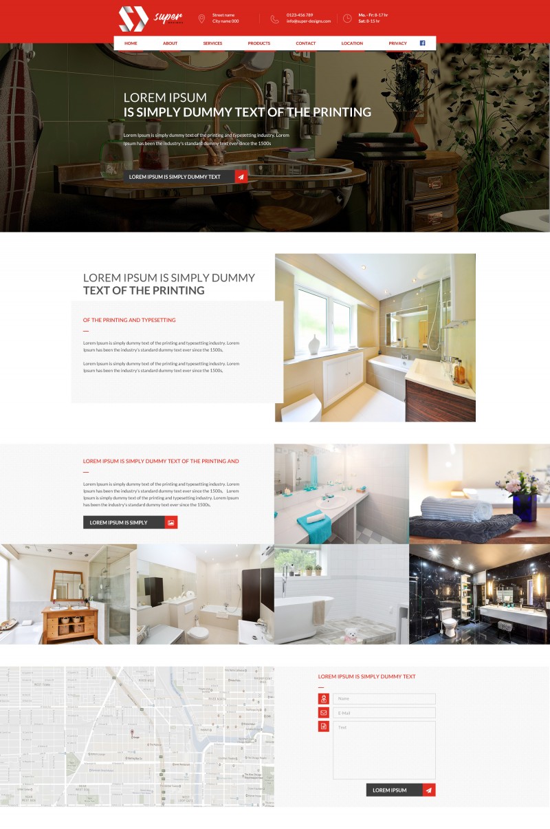 Deluxe bath HTML template