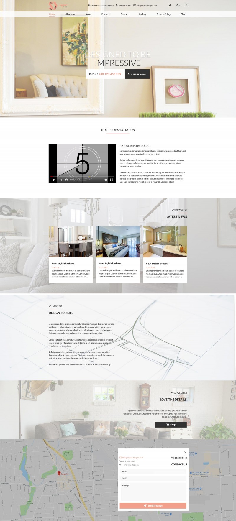 Impressive design FURNITURE PSD template