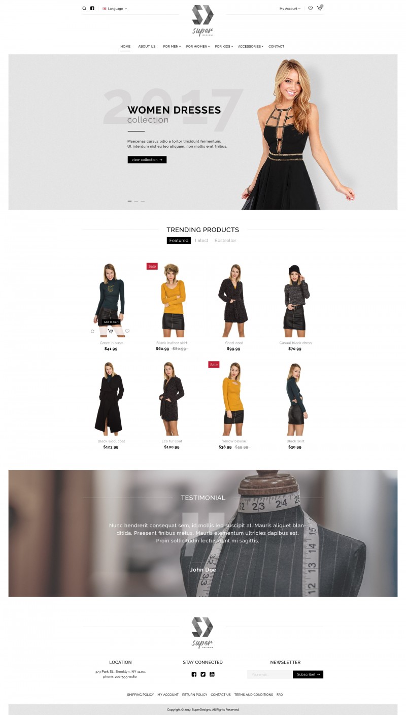 Dress me Fashion PSD Template