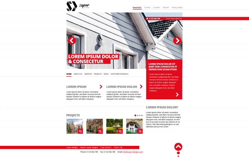 Construction BUILDINGS HTML template