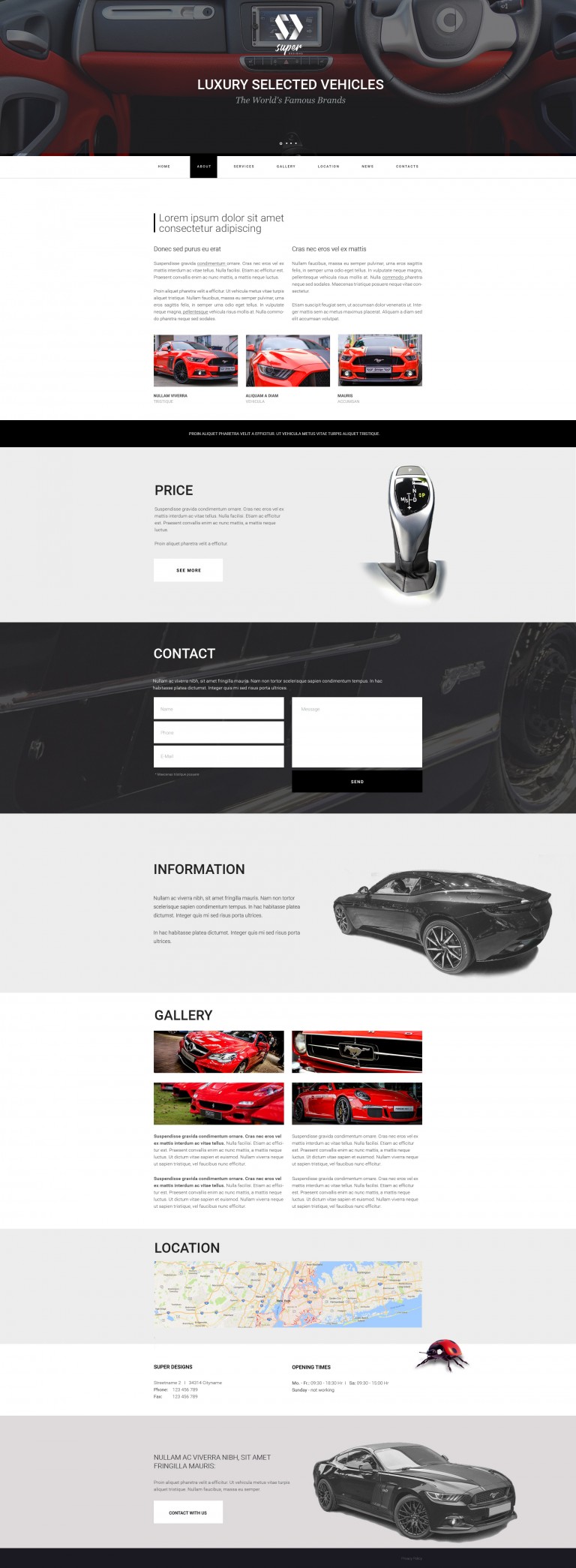 Luxury selected vehicles AUTO PSD template